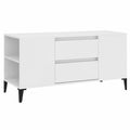 Mobile Porta TV Bianco Lucido 102 × 44,5 × 50 cm Legno Multistrato, Tavolino per TV，Mobile Porta TV Soggiorno，Mobiletto Basso per TV da Salotto
