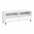 Mobile Porta TV Bianco Lucido 100 × 34,5 × 44,5cm Legno Multistrato, Tavolino per TV，Mobile Porta TV Soggiorno，Mobiletto Basso per TV da Salotto