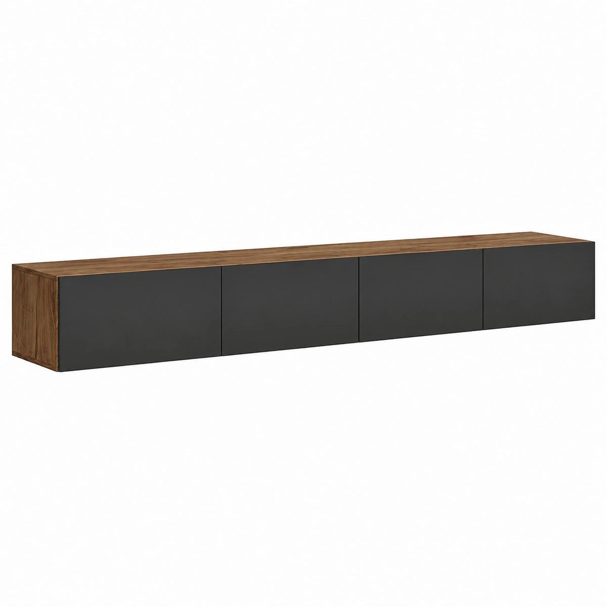 Mobile TV West, porta TV lungo 280 cm, mobiletto TV sospeso o da appoggio, mobile TV per soggiorno, 2X mobile porta TV 37,8 × 140 × 30 cm