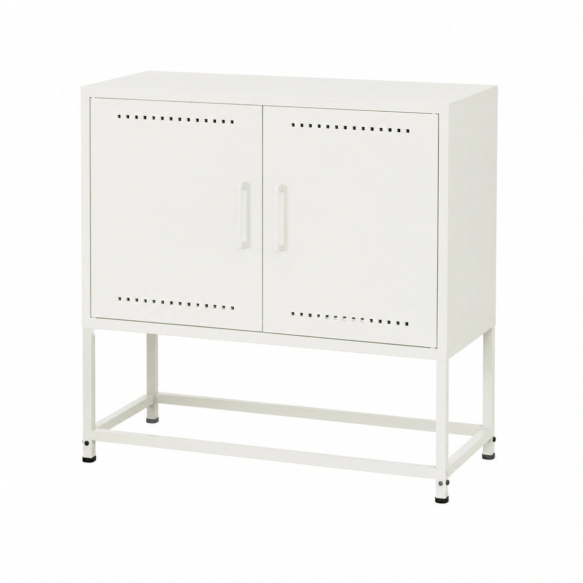 Mobile TV Bianco 68,5 × 39 × 60,5 cm in Acciaio, Decor da Mobili Tavolino per TV，Mobile Porta TV Soggiorno，Mobiletto Basso per TV da Salotto