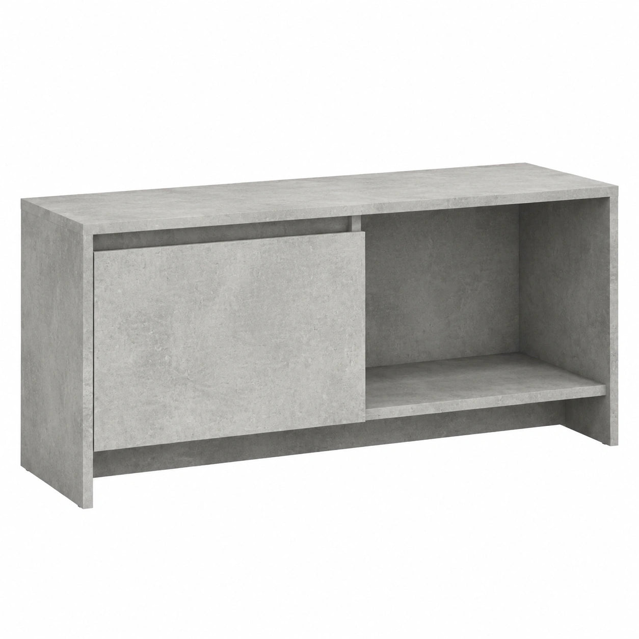 Mobile TV Grigio Cemento 90 × 35 × 40 cm in Truciolato, Tavolino per TV，Mobile Porta TV Soggiorno，Mobiletto Basso per TV da Salotto Industriale