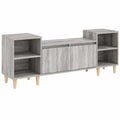 Mobile TV Grigio Sonoma 160 × 35 × 55 cm in Legno Multistrato, Tavolino per TV，Mobile Porta TV Soggiorno，Mobiletto Basso per TV da Salotto