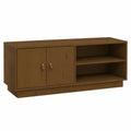 Mobile Porta TV Ambra 105 × 34 × 40 cm in Legno Massello di Pino, Tavolino per TV，Mobile Porta TV Soggiorno，Mobiletto Basso per TV da Salotto