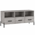 Mobile TV Grigio Sonoma 102 × 36 × 50 cm in Legno Multistrato, Tavolino per TV，Mobile Porta TV Soggiorno，Mobiletto Basso per TV da Salotto