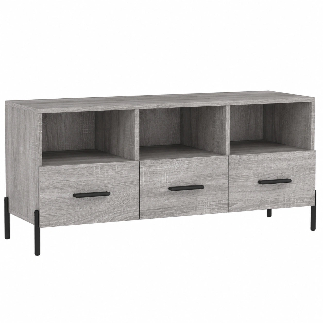Mobile TV Grigio Sonoma 102 × 36 × 50 cm in Legno Multistrato, Tavolino per TV，Mobile Porta TV Soggiorno，Mobiletto Basso per TV da Salotto