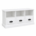 Mobile Porta TV Bianco Lucido 100 × 35 × 50 cm in Legno Multistrato, Tavolino per TV，Mobile Porta TV Soggiorno，Mobiletto Basso per TV da Salotto