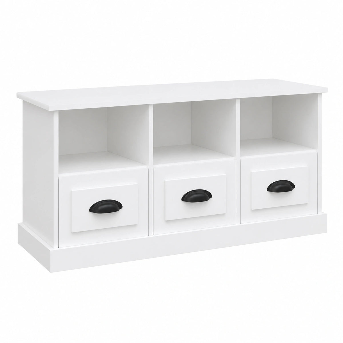 Mobile Porta TV Bianco Lucido 100 × 35 × 50 cm in Legno Multistrato, Tavolino per TV，Mobile Porta TV Soggiorno，Mobiletto Basso per TV da Salotto