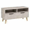 Mobile Porta TV Grigio Cemento 90 × 40 × 48,5 cm Legno Multistrato, Tavolino per TV，Mobile Porta TV Soggiorno，Mobiletto Basso per TV da Salotto