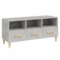 Mobile Porta TV Grigio Cemento 102 × 36 × 50 cm Legno Multistrato, Tavolino per TV，Mobile Porta TV Soggiorno，Mobiletto Basso per TV da Salotto
