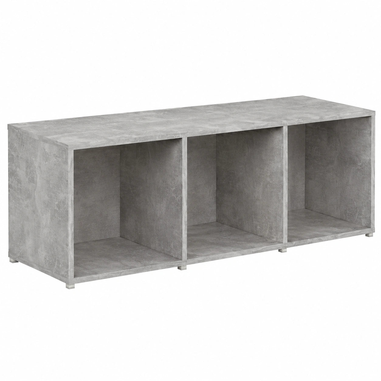 Mobile Porta TV Grigio Cemento 107 × 35 × 37 cm in Truciolato, Mobile Porta TV Mobiletto Basso per TV per Tavolino da Salotto Industriale Supporto TV