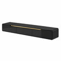 Mobile TV Sospeso, Console TV Galleggiante Multimediale Moderno, Con cassetti e ante, Nessun assemblaggio richiesto Mobili Soggiorno (Nero A, 140cm)