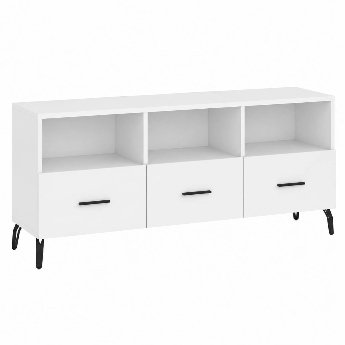 Mobile Porta TV Bianco 102 × 36 × 50 cm in Legno Multistrato, Tavolino per TV，Mobile Porta TV Soggiorno，Mobiletto Basso per TV da Salotto Industriale