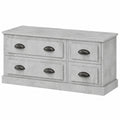Mobile Porta TV Grigio Cemento 100 × 35,5 × 45cm Legno Multistrato, Tavolino per TV，Mobile Porta TV Soggiorno，Mobiletto Basso per TV da Salotto
