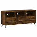 Mobile Porta TV Rovere Fumo 102 × 36 × 50 cm in Legno Multistrato, Mobile Porta TV Mobiletto Basso per TV per Tavolino da Salotto Industriale