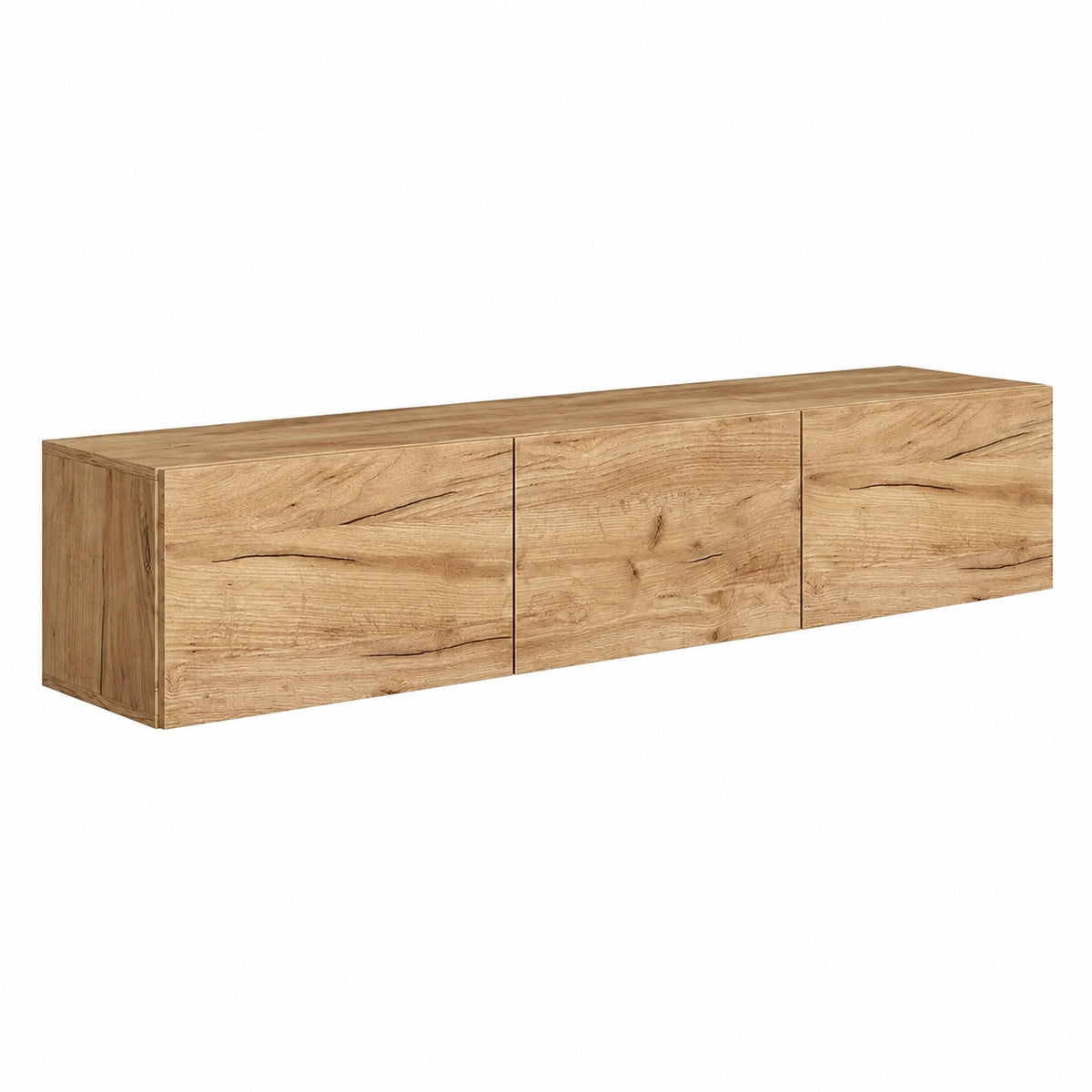Mobile TV West, porta TV lungo 280 cm, mobiletto TV sospeso o da appoggio, mobile TV per soggiorno, 2X mobile porta TV 37,8 × 140 × 30 cm