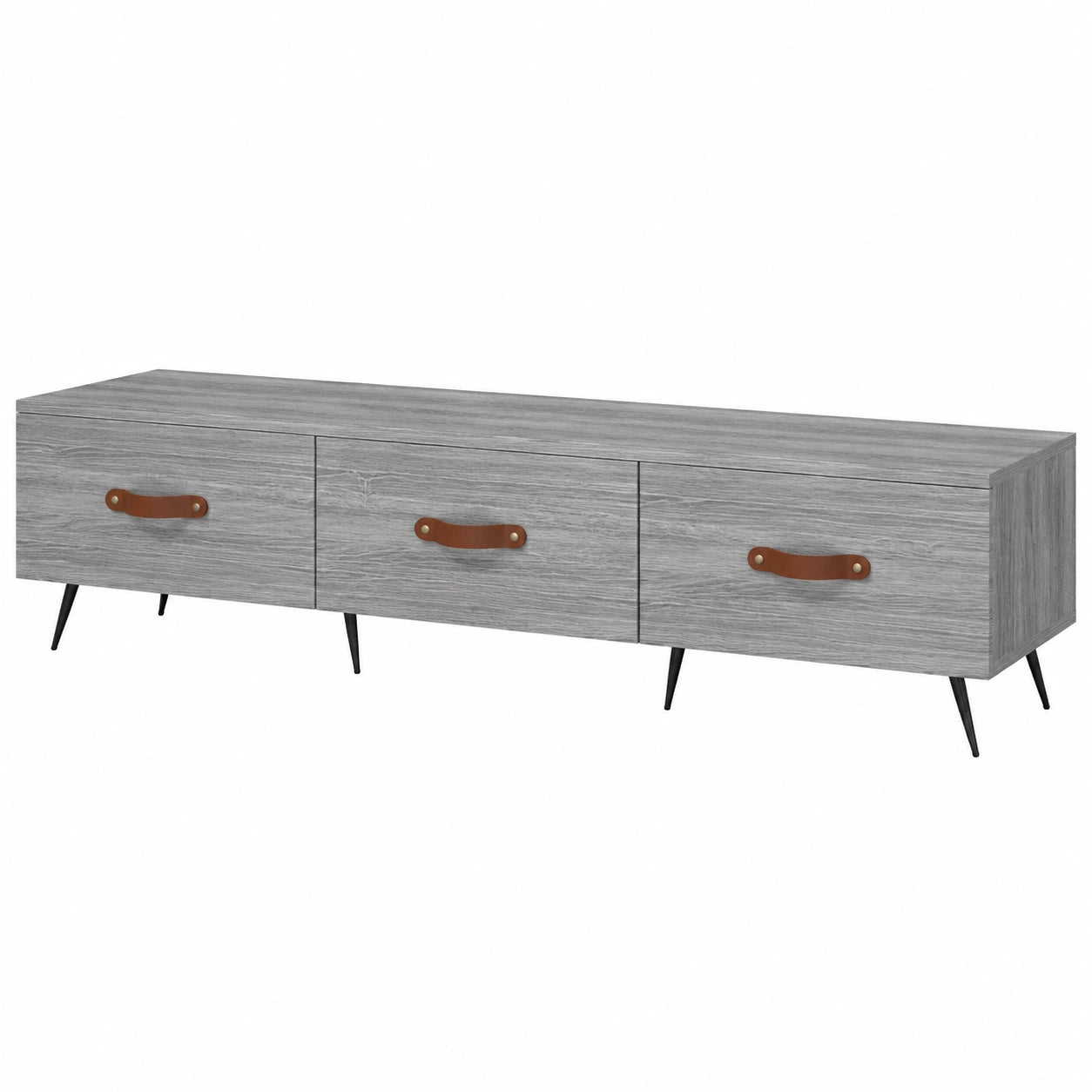 Mobile Porta TV Grigio Sonoma 150 × 36 × 30 cm in Legno Multistrato, Tavolino per TV，Mobile Porta TV Soggiorno，Mobiletto Basso per TV da Salotto