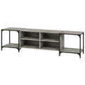 Mobile Porta TV Grigio Sonoma 203 × 37 × 50 cm in Legno Multistrato, Tavolino per TV，Mobile Porta TV Soggiorno，Mobiletto Basso per TV da Salotto
