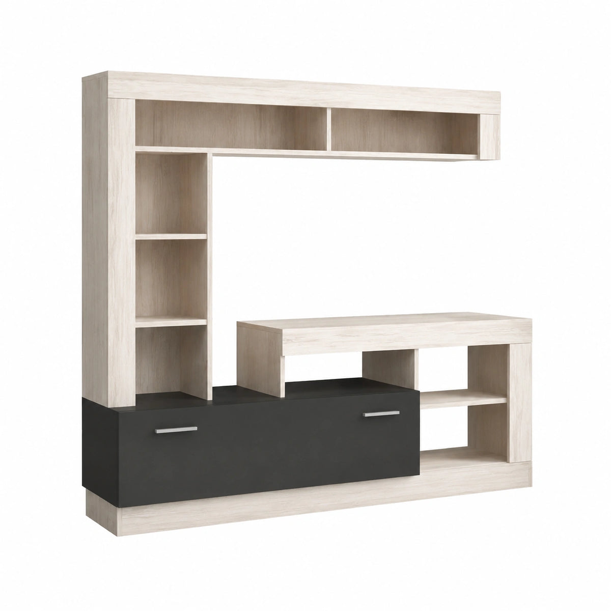 Milani casa - parete attrezzata porta tv soggiorno moderna di 170 × 42 × 170 h